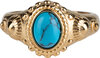 Charmin&#039;s Zegel Ring R1055 Turkoys Howlite Goldfilled