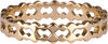 R909 Double trouble Goldplated steel Ring