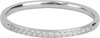 Charmin&rsquo;s Stalen Stapelring Small Alliance White Crystals R1252