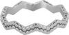 Charmin&rsquo;s Ring Vintage bewerkte V-vorm Staal R1232