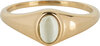 Charmin&rsquo;s R1220 Birthstone zegelring June Moonstone Oval Stone Goldplated