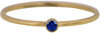 Charmin&#039;s Birthstone Ring September Blauwe Sapphire Steen Goldplated R689/KR84