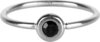 Charmin&rsquo;s ring R956 Donut steel and black crystal