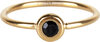 Charmin&rsquo;s ring R957 Donut Gold-plated and black crystal