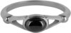 Charmin&rsquo;s Ovale Elegante Ring met Zwarte Edelsteen Staal R1157