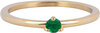 Charmin&rsquo;s Driehoek Solitair Ring Groene Steen Goudkleurig Staal R1303