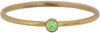Charmin&#039;s Birthstone Ring August Licht Groene Steen Goldplated R688/KR97