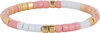 Charmin&#039;s Miyuki Beads Gold Wit Roze Anxiety Fidget Ring R1536