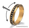 R1071 Turning Anxiety Fidget Ring Loop Goudkleurig