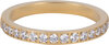 Charmin&#039;s Bague Empilable Couleur Or Alliance Cristal Blanc 2.9MM Acier R1473