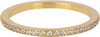 Charmin&#039;s Bague Empilable Couleur Or Alliance Cristal Blanc 1.2MM Acier R1471