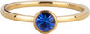 Charmin&#039;s Goudkleurige Ring Birthstone September Donkerblauwe Kristal Staal Iconic Vintage R1604