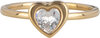 Charmin&#039;s Gold-Colored Ring with Heart-Shaped White Crystal Stone Steel R1654 &ndash; Romantic Eyecatcher