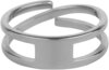 Bague large et a&eacute;r&eacute;e de Charmin avec design double face en acier  R1151 &ndash; Unique et polyvalente