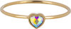 Charmin&#039;s Goudkleurige Ring met Aurora Maansteen Hartsteen Staal R1578 &ndash; Birthstone Juni