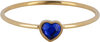 Charmin&#039;s Gold-Colored Ring with Dark Blue Sapphire-Colored Heart Stone Steel R1584 &ndash; Birthstone September