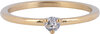 Bague Solitaire Triangle Charmin&#039;s Pierre Blanche Goudkleurig Staal R1297