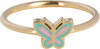 KIDZ Children&#039;s Ring Gold-Colored Steel with Butterfly KR193 &ndash; Playful and Dreamy