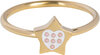 KIDZ Ring Gold-Colored Star with Pink Dots Children&#039;s Ring Steel KR183 - A Star for Your Heart