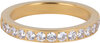 Charmin&#039;s Bague Empilable Couleur Or Alliance Cristal Blanc 3.2MM Acier R1475