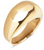 Bague &eacute;paisse couleur or Charmin en acier de forme ronde R994 - Pleine et f&eacute;minine