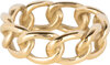 Charmin&#039;s goldfarbener Gourmet-Gliederkettenring aus Stahl R1375