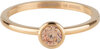 Bague Or Charmin&rsquo;s Pierre de Naissance Novembre Brun Champagne Cristal Acier Iconique R1042