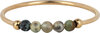 Charmins Angst Ring Natursteine ​​Afrikanischer T&uuml;rkis Perlen Goudkleurig R1196