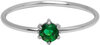 Charmin&#039;s Stalen Ring Rond Donkergroen Steentje Crystal R1701 &ndash; Diepgroene Glans