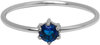 Charmin&#039;s Stalen Ring Rond Donkerblauw Steentje Crystal R1698 &ndash; Diepe Glans