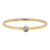 Charmin&#039;s  Birthstone Ring April Witte Steen Shine Bright 2.0 Goldplated R432/KR88