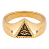 R677 Eye Triangle Gold Steel
