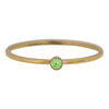 Bague Pierre de Naissance Charmin Ao&ucirc;t Pierre Vert Clair Plaqu&eacute; Or R688/KR97