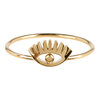 Charmin&rsquo;s goudkleurige stapelring R762 Lashes goldplated staal