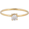 Charmin&rsquo;s Klassieke Solitair 1mm Ring Witte Steen Goudkleurig R1423