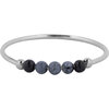 Charmin&#039;s Anxiety Ring Snowflake obsidian Edelsteen Kraal Staal R1334