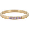 Memoire Ring Ring Paars Opaal 5 steentjes Goudkleurig R1130