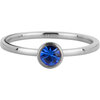 Charmin&#039;s Ring Birthstone September Donkerblauwe Kristal Staal Iconic R1603