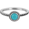 Charmin&#039;s Ring Birthstone December Turkoois Kristal Staal Iconic Vintage R1533