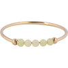 Charmin&#039;s Anxiety Ring NaturalStones Citroen Jade Beads Goudkleurig R1337