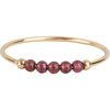 Charmin&#039;s Anxiety Ring NaturalStones Granaat Beads Goudkleurig R1321