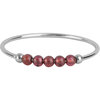 Charmin&#039;s Anxiety Ring NaturalStones Granaat Beads Staal R1320