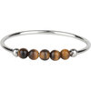 Charmin&#039;s Anxiety Ring Tijgeroog Edelsteen Kraaltjes Steel Palm R1312