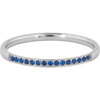 Charmin&rsquo;s Stalen Stapelring Small Alliance Donkerblauwe Saffier Crystals R1264