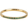 Charmin&rsquo;s Goudkleurige Stapelring Small Alliance Donker-Groen Smaragd Crystals R1263