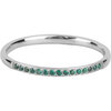 Charmin&rsquo;s Stalen Stapelring Small Alliance Donker-Groen Smaragd Crystals R1262