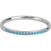 Charmin&rsquo;s Stalen Stapelring Small Alliance Turquoise Crystals R1260