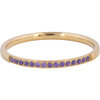 Charmin&rsquo;s Goudkleurige Stapelring Small Alliance Paars-Lavendel Crystals R1259