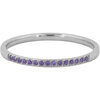 Charmin&rsquo;s Stalen Stapelring Small Alliance Paars-Lavendel Crystals R1258