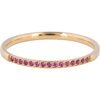 Charmin&rsquo;s Goudkleurige Stapelring Small Alliance Pink-fuchsia Crystals R1257